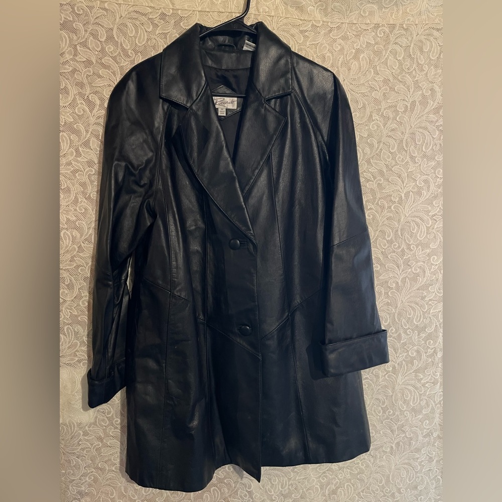 RICARDO WOMEN'S BLACK LEATHER JACKET SIZE M